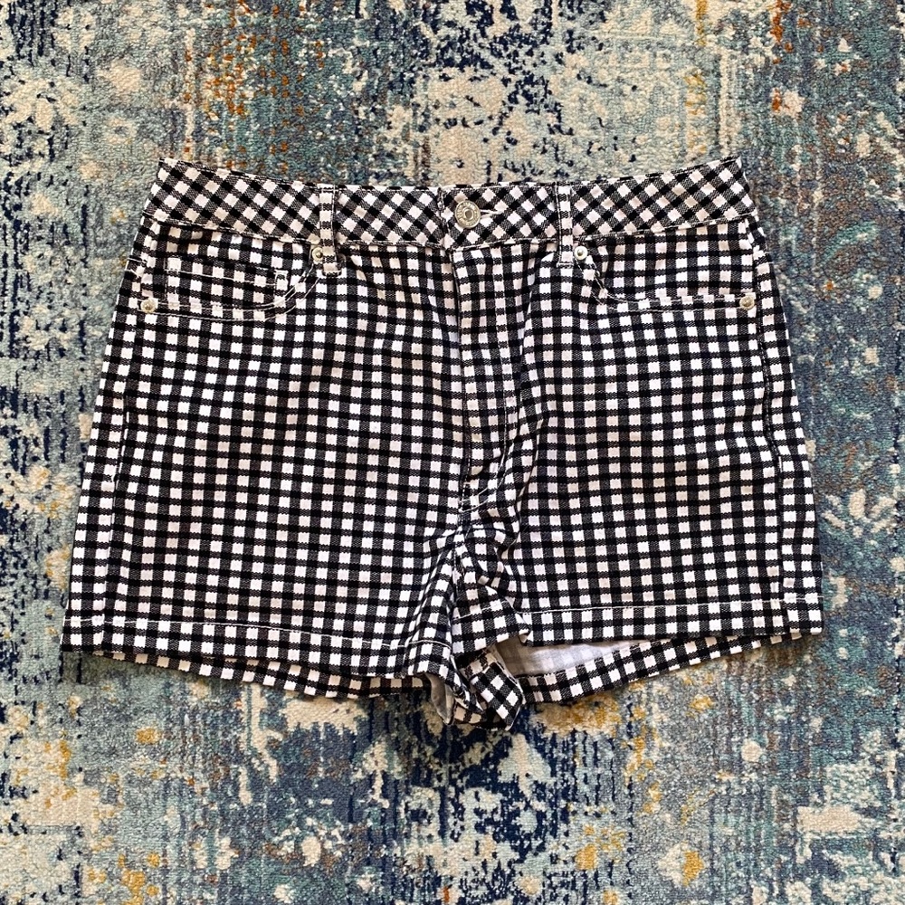 Black and white shorts